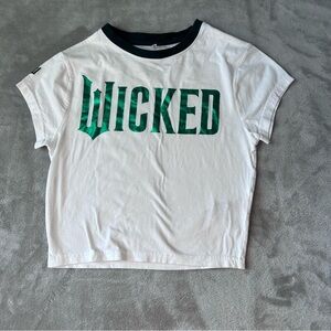 Wicked Tshirt Girls Youth Size XS 2 - 4  White Green Glitter